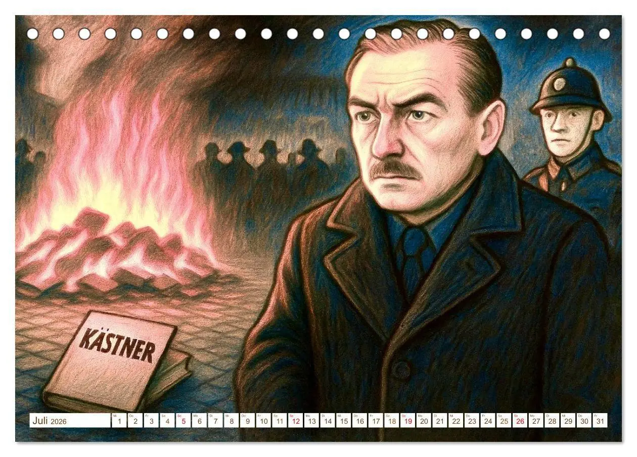 Bild: 9783516658415 | Erich Kästner (Tischkalender 2026 DIN A5 quer), CALVENDO...