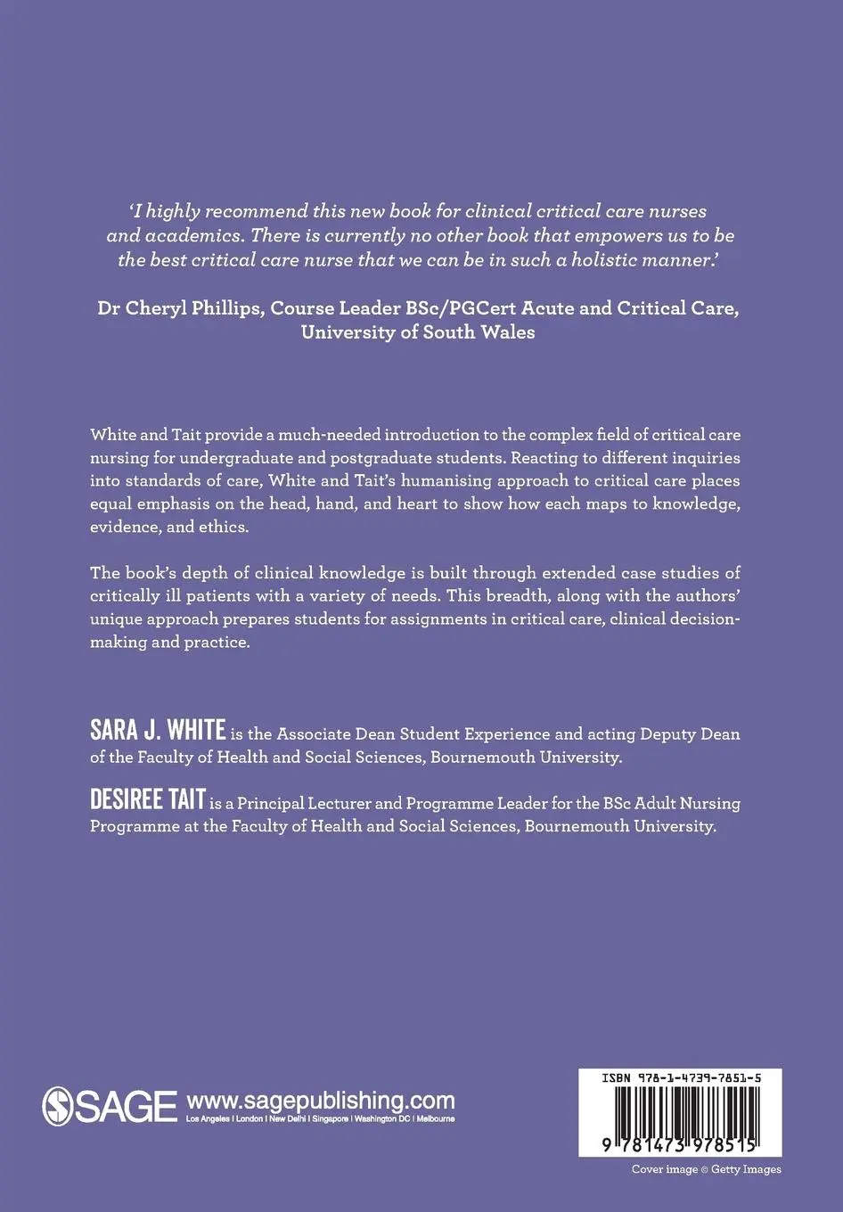 Rückseite: 9781473978515 | Critical Care Nursing | the Humanised Approach | Sara J. White (u. a.)