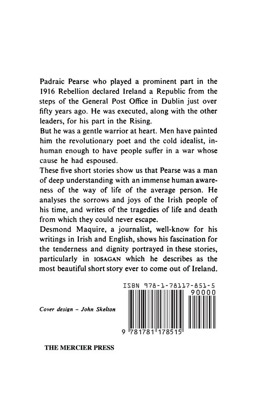 Rückseite: 9781781178515 | Short Stories of Padraic Pearse | A Dual Language Book | Taschenbuch