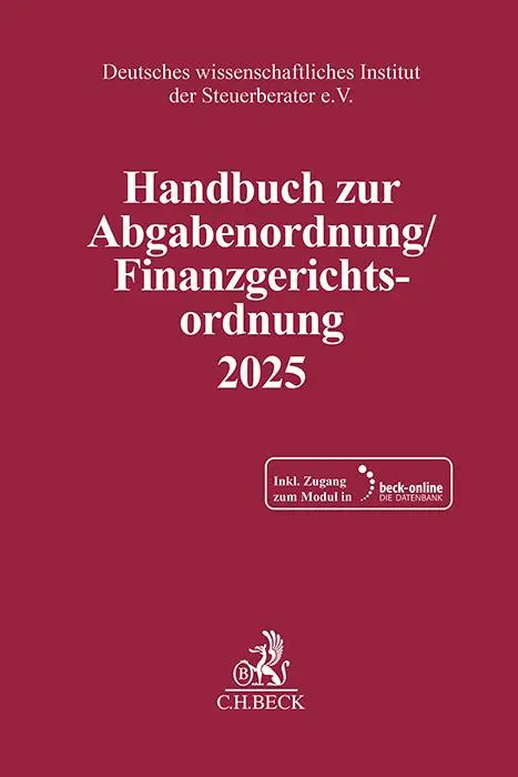 Cover: 9783406828515 | Handbuch zur Abgabenordnung / Finanzgerichtsordnung 2025. AO / FGO...