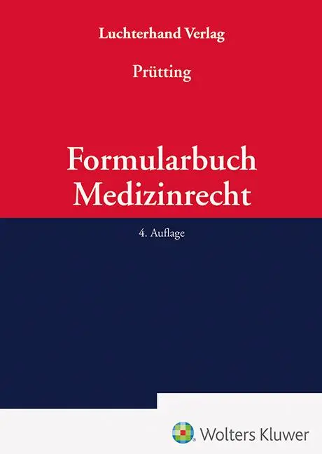 Cover: 9783472098515 | Formularbuch Medizinrecht | Jens Prütting | Buch | 890 S. | Deutsch