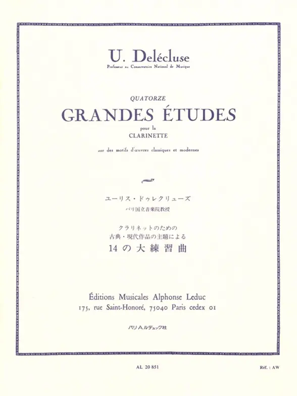 Cover: 9790046208515 | 14 Grandes Etudes | U. Delecluse | Buch | Alphonse Leduc