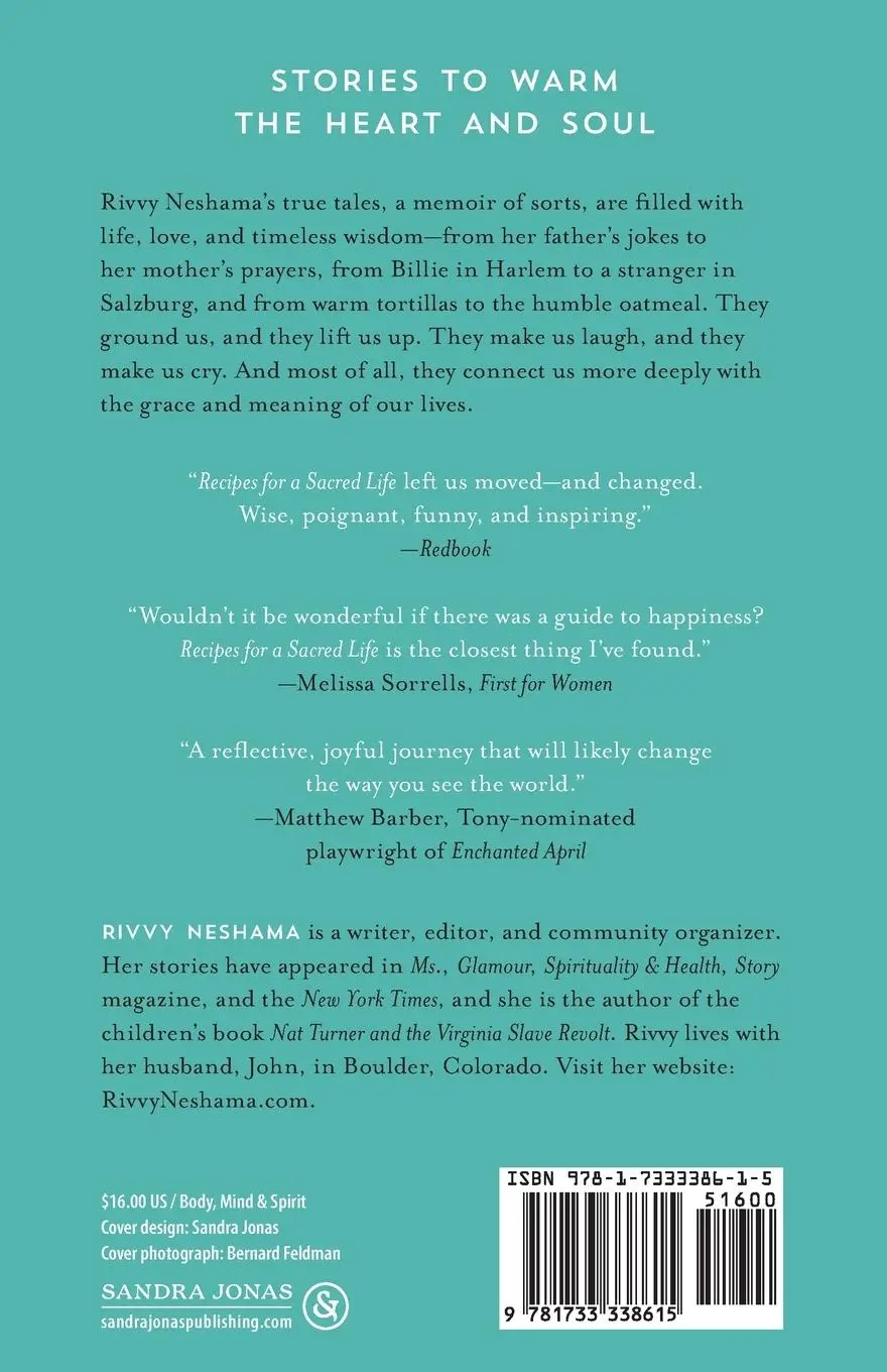Rückseite: 9781733338615 | Recipes for a Sacred Life | True Stories and a Few Miracles | Neshama