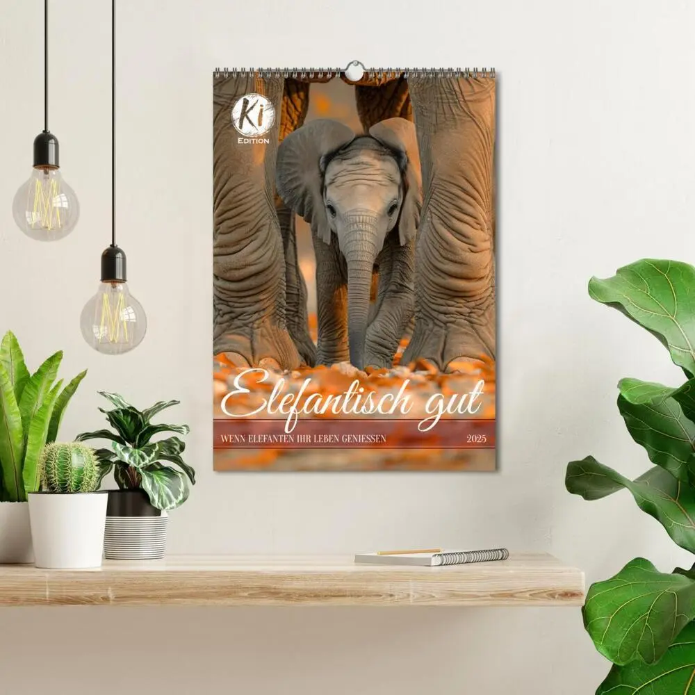 Bild: 9783383818615 | Elefantisch gut (Wandkalender 2025 DIN A3 hoch), CALVENDO...