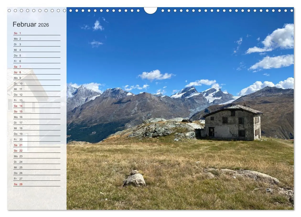 Bild: 9783457308615 | Alpenauszeit - Die Berghütten unserer Alpen (Wandkalender 2026 DIN...