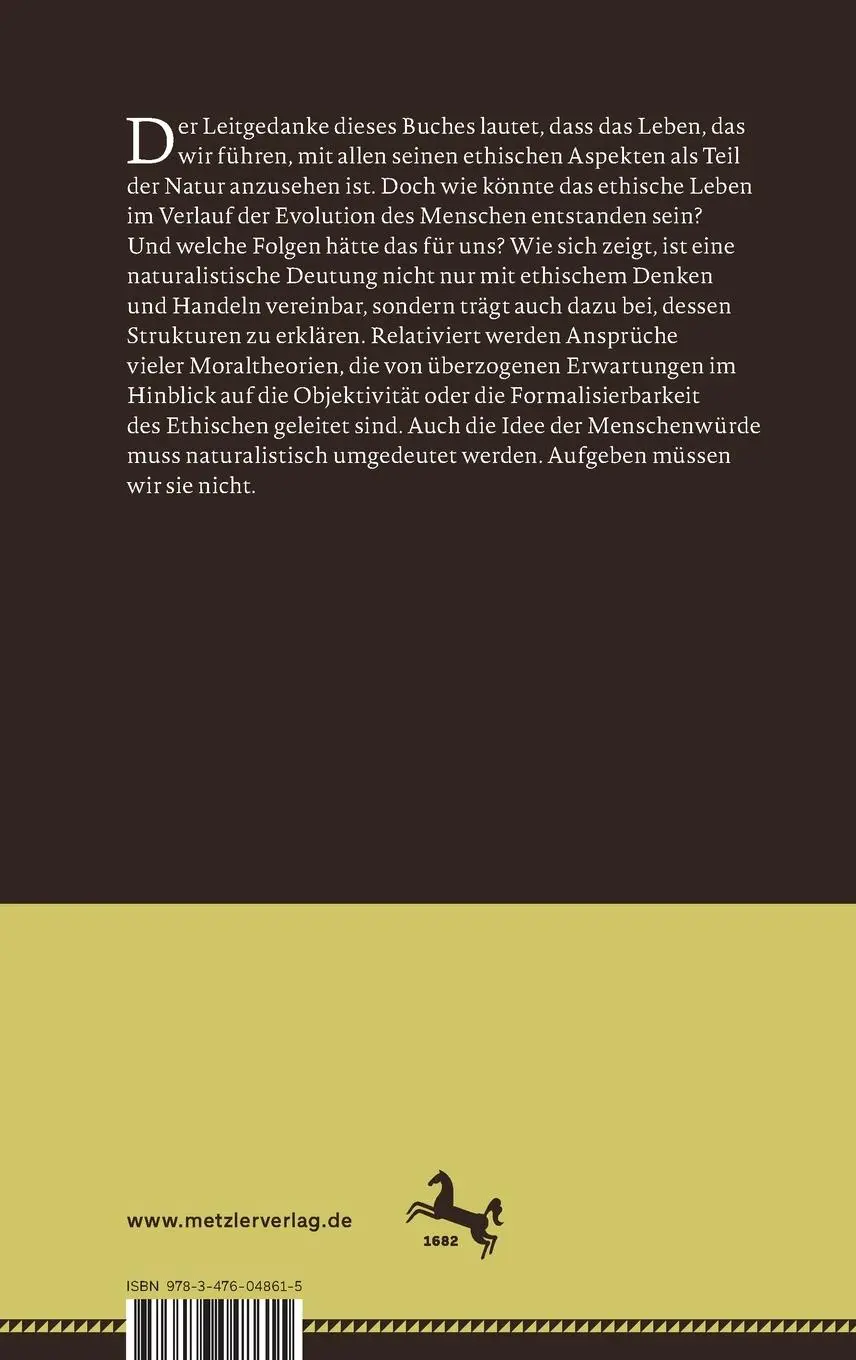 Rückseite: 9783476048615 | Ethischer Naturalismus | Ein Plädoyer | Mario Brandhorst | Buch | xvii