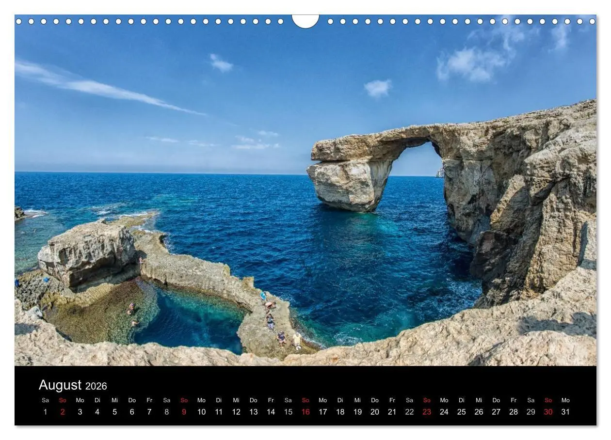 Bild: 9783516188615 | Malta &amp; Gozo (Wandkalender 2026 DIN A3 quer), CALVENDO Monatskalender