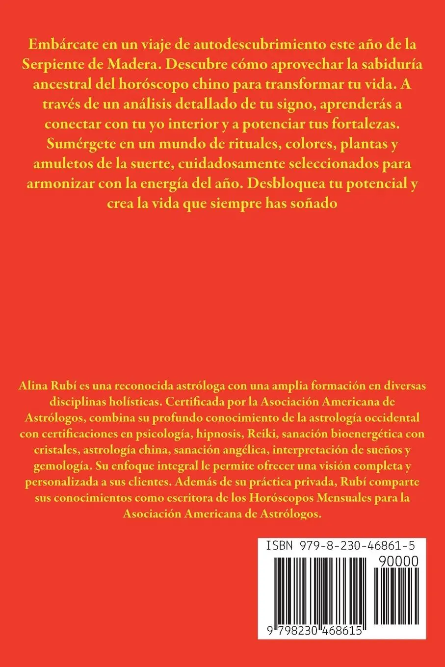 Rückseite: 9798230468615 | Serpiente Horóscopo 2025 | Alina Rubi | Taschenbuch | Spanisch | 2025