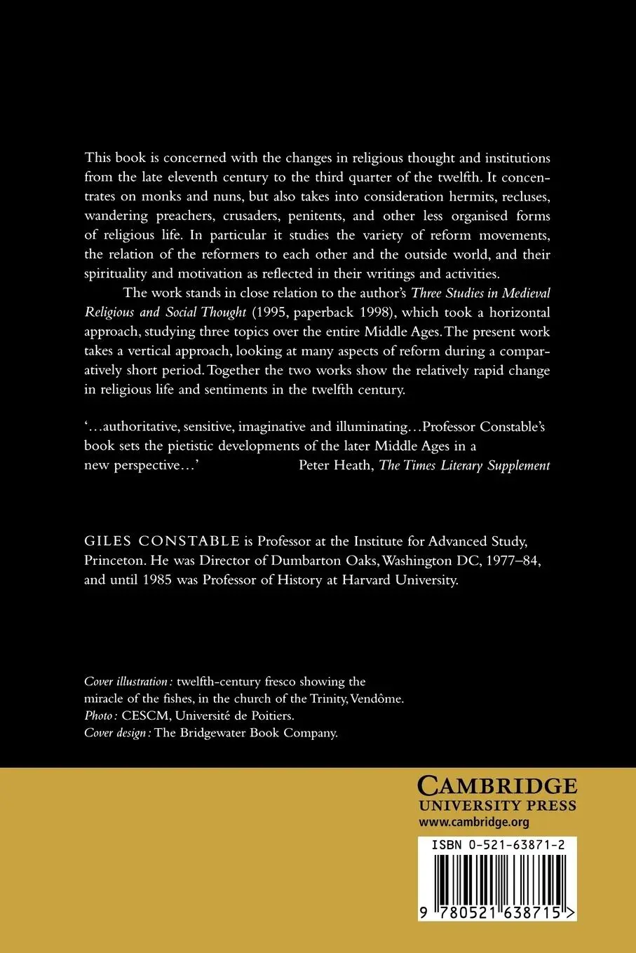Rückseite: 9780521638715 | The Reformation of the Twelfth Century | Giles Constable | Taschenbuch