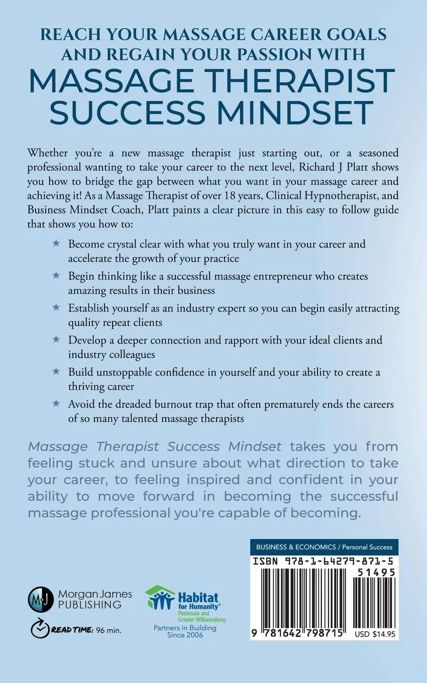 Rückseite: 9781642798715 | Massage Therapist Success Mindset | Richard J. Platt | Taschenbuch