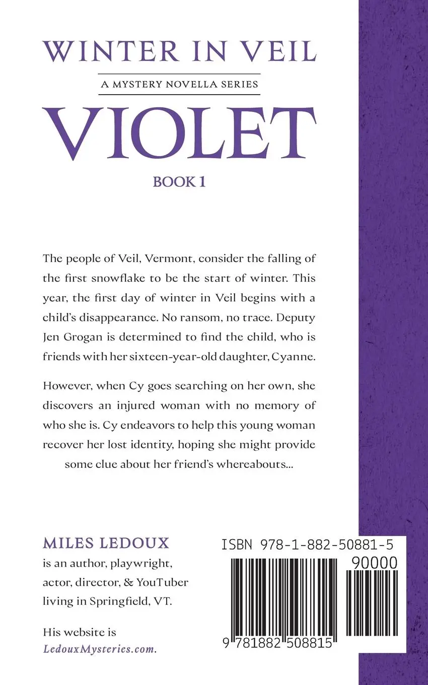 Rückseite: 9781882508815 | Violet (Winter in Veil Book 1) | Miles Ledoux | Taschenbuch | Englisch