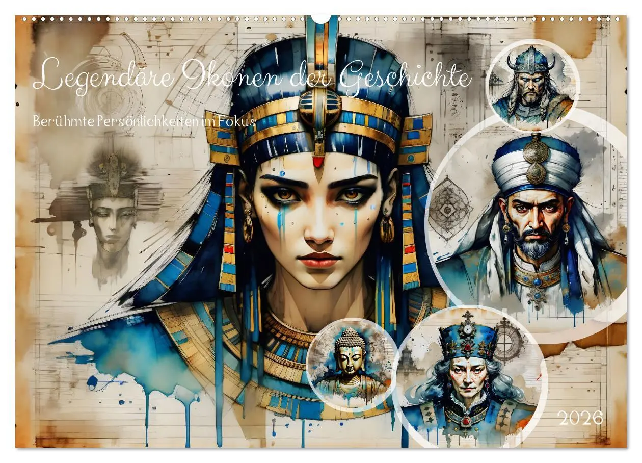 Cover: 9783457388815 | Legendäre Ikonen der Geschichte (Wandkalender 2026 DIN A2 quer),...