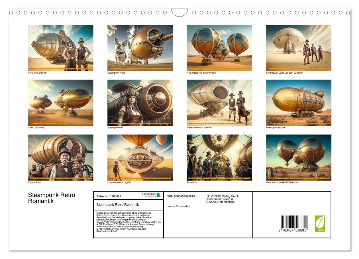 Bild: 9783457528815 | Steampunk Retro Romantik (Wandkalender 2026 DIN A3 quer), CALVENDO...