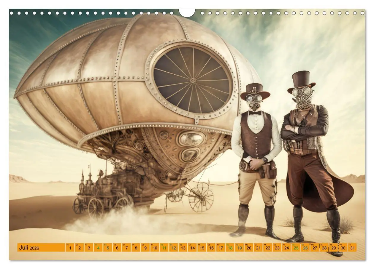 Bild: 9783457528815 | Steampunk Retro Romantik (Wandkalender 2026 DIN A3 quer), CALVENDO...