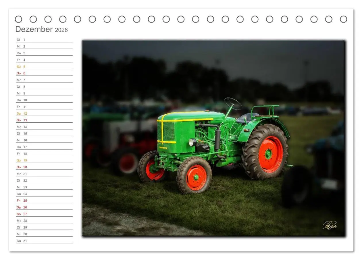 Bild: 9783516238815 | Oldtimer - geliebte Trecker (Tischkalender 2026 DIN A5 quer),...