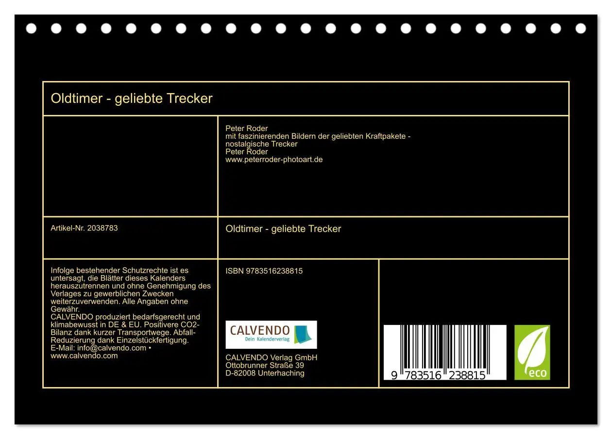 Bild: 9783516238815 | Oldtimer - geliebte Trecker (Tischkalender 2026 DIN A5 quer),...