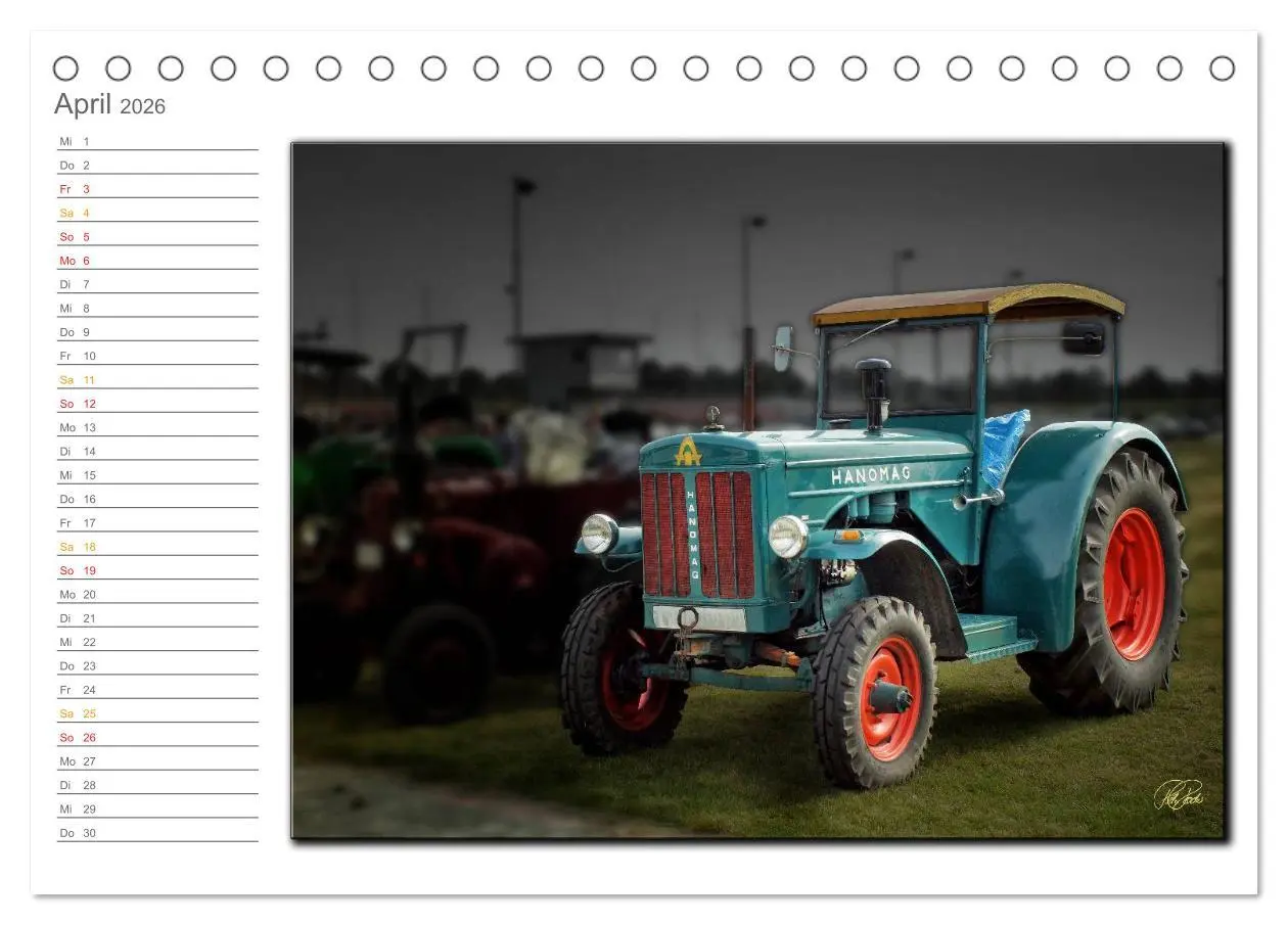 Bild: 9783516238815 | Oldtimer - geliebte Trecker (Tischkalender 2026 DIN A5 quer),...