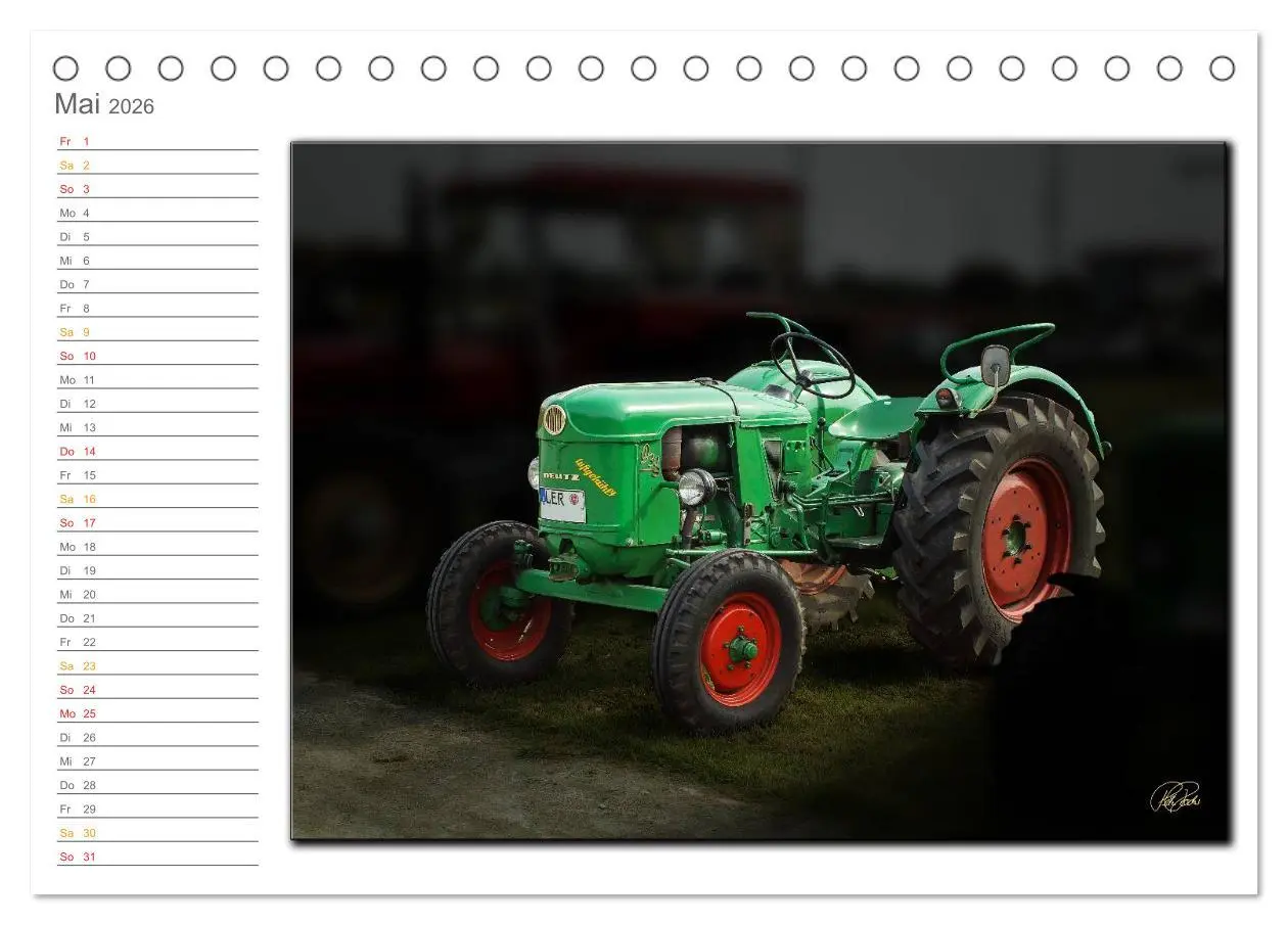 Bild: 9783516238815 | Oldtimer - geliebte Trecker (Tischkalender 2026 DIN A5 quer),...