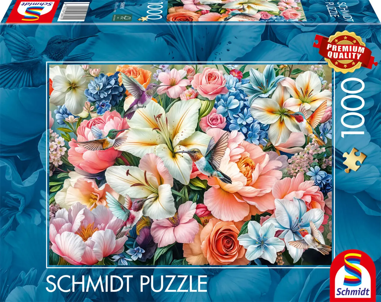 Cover: 4001504588915 | Blumen in Pastell | Puzzles Standard 1.000 Teile | Spiel | Schachtel