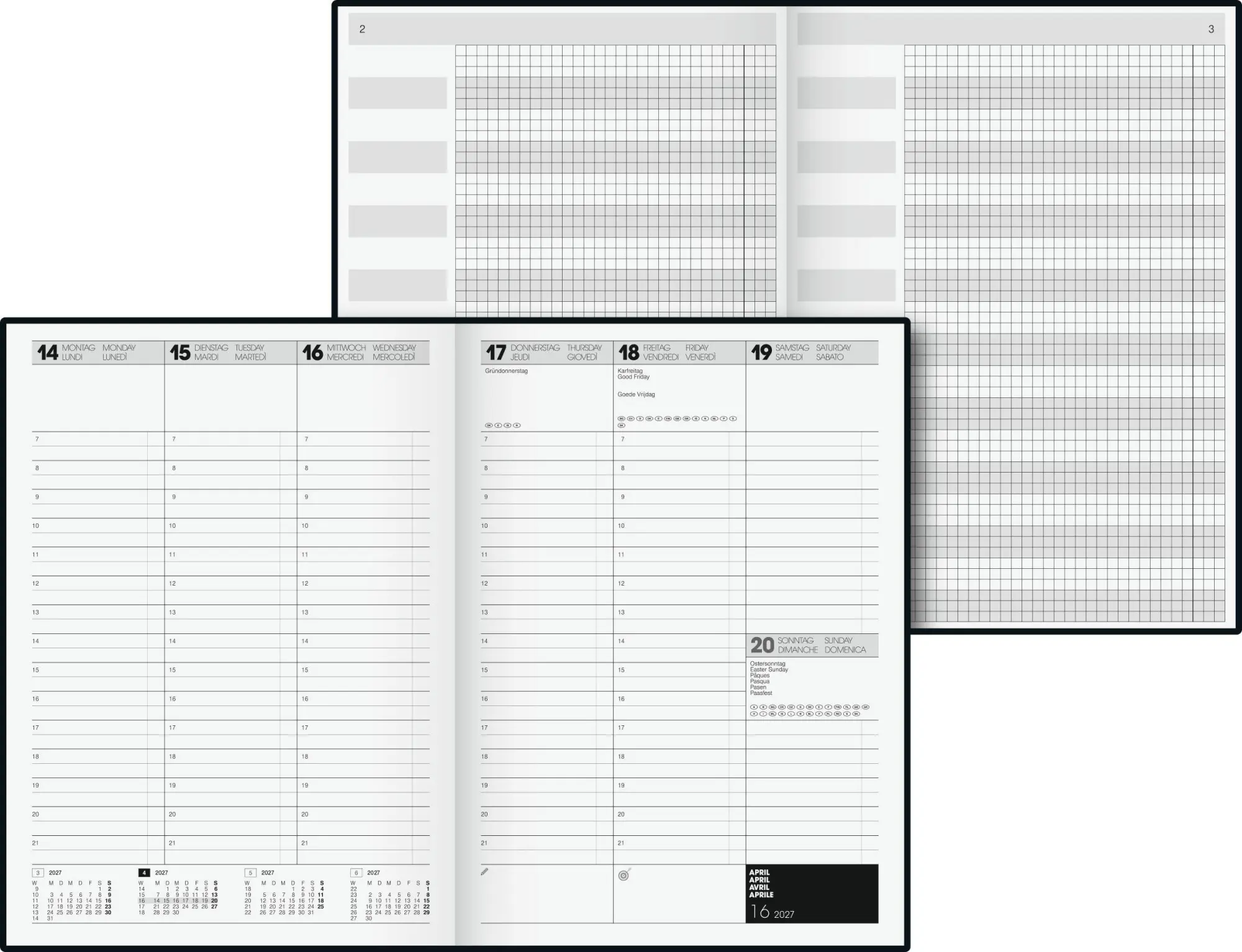Bild: 4061947158915 | BRUNNEN 1072440907 Buchkalender Premium TimeCenter Mod. 724 2027...