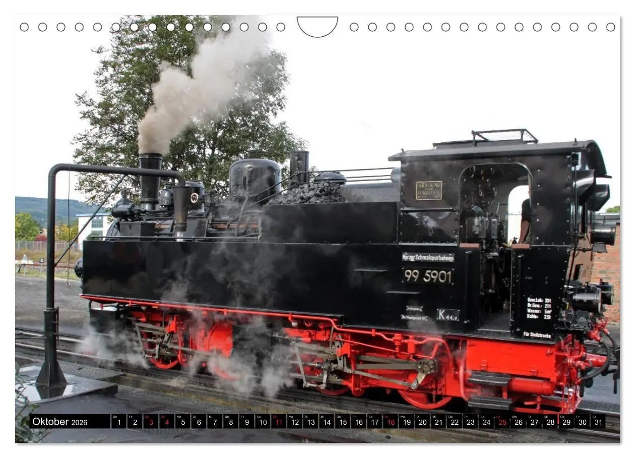 Bild: 9783516158915 | Die Brockenbahn - Mit Volldampf durch den Harz (Wandkalender 2026...