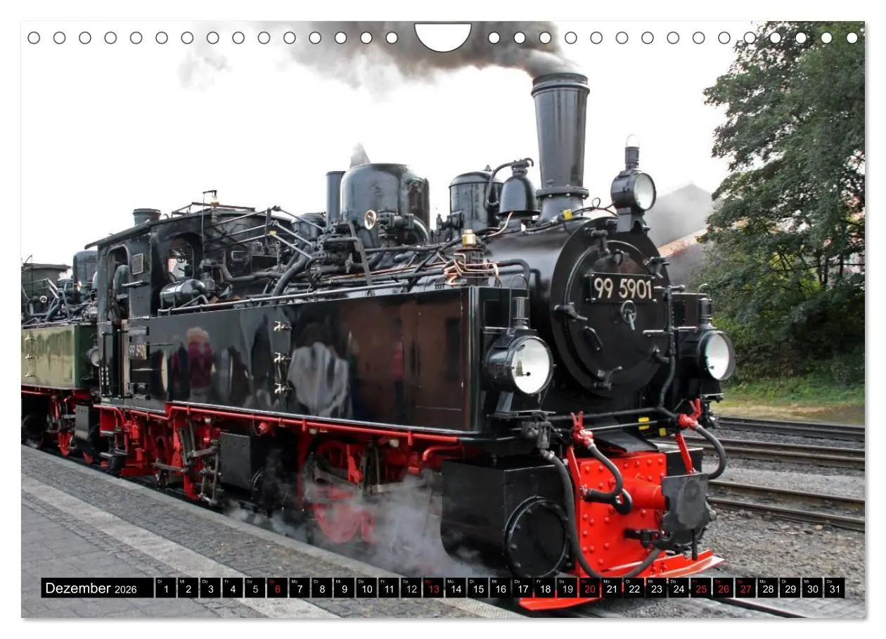 Bild: 9783516158915 | Die Brockenbahn - Mit Volldampf durch den Harz (Wandkalender 2026...