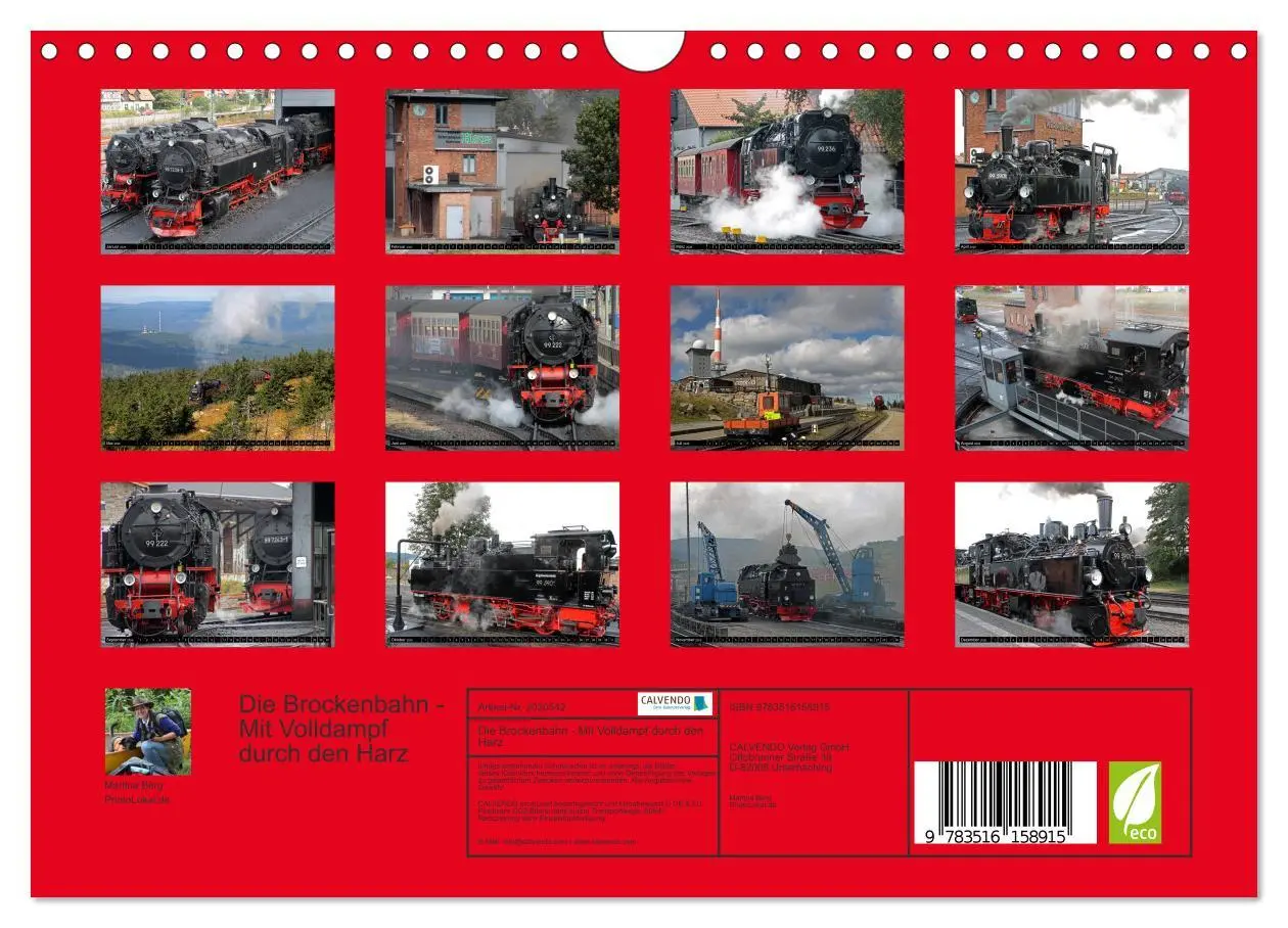 Bild: 9783516158915 | Die Brockenbahn - Mit Volldampf durch den Harz (Wandkalender 2026...