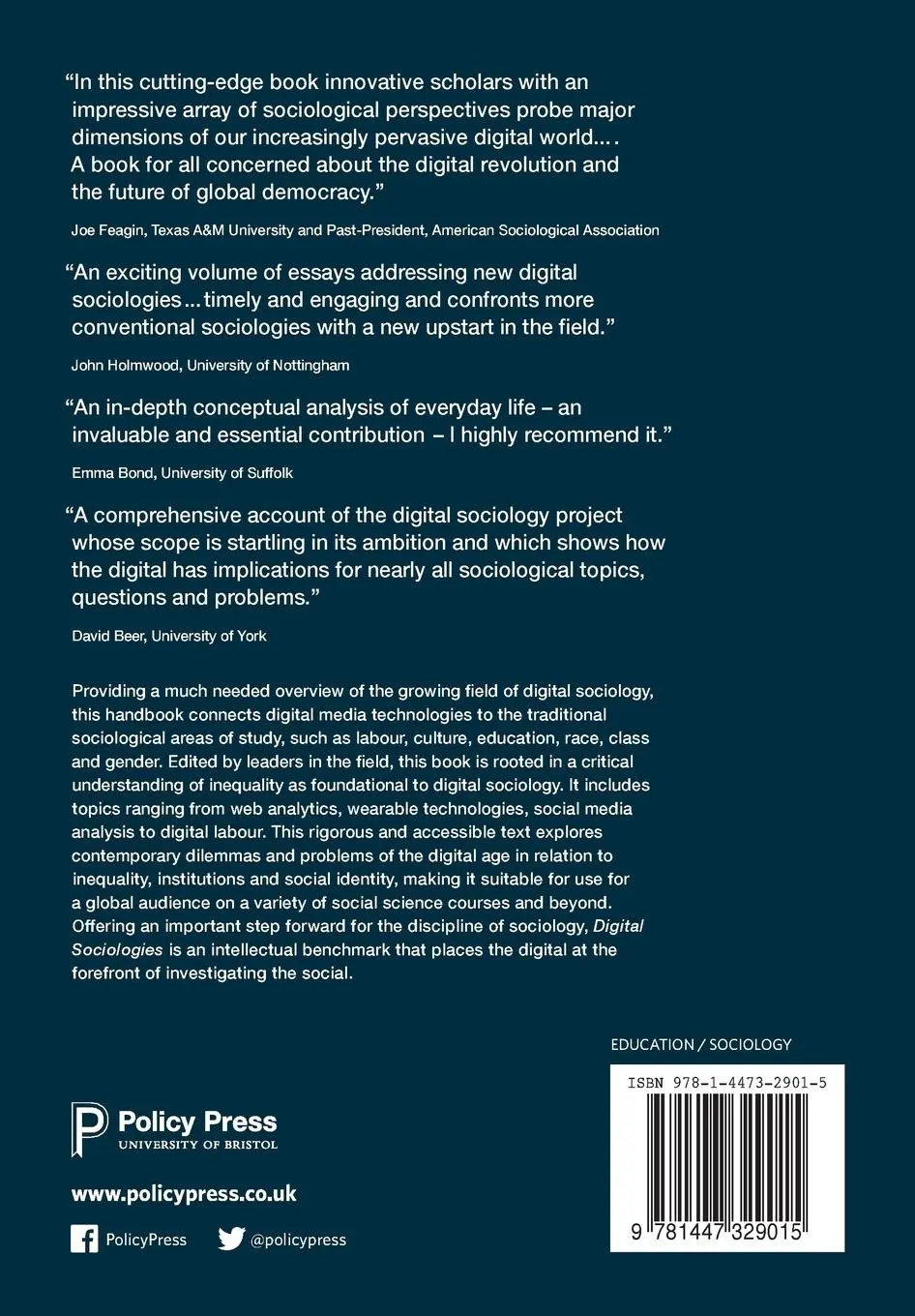 Rückseite: 9781447329015 | Digital sociologies | Karen Gregory (u. a.) | Taschenbuch | Englisch