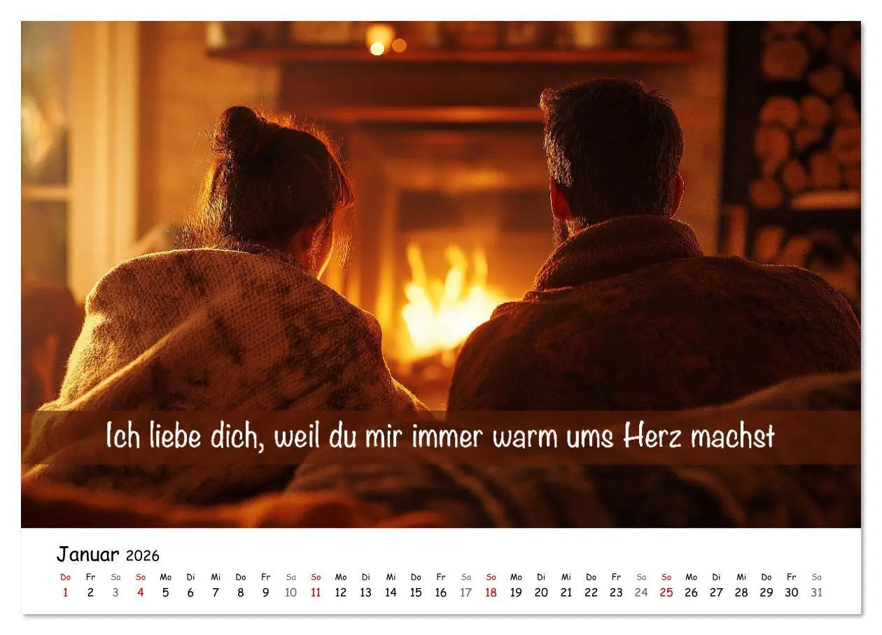 Bild: 9783457339015 | ICH LIEBE DICH - Unsere Liebe in zwölf Gründen (Wandkalender 2026...