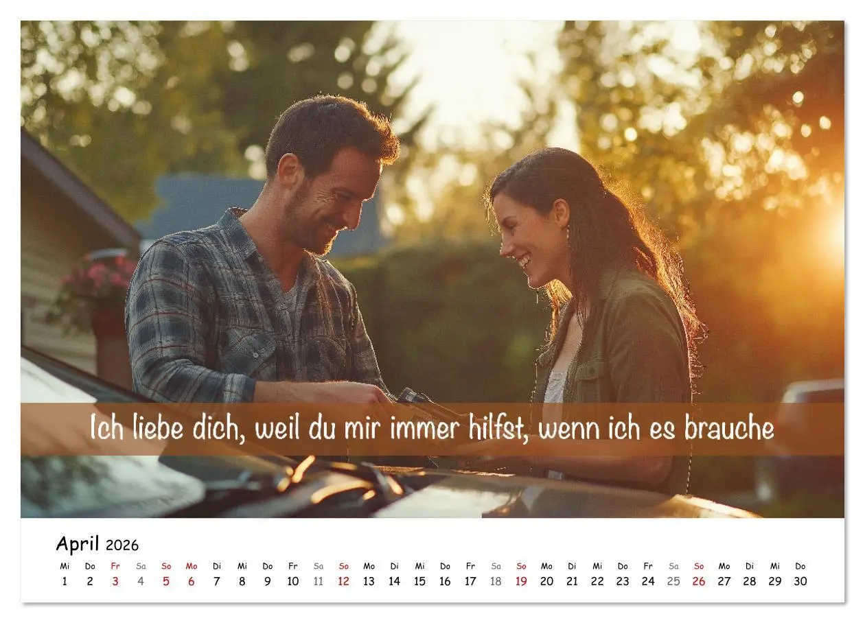 Bild: 9783457339015 | ICH LIEBE DICH - Unsere Liebe in zwölf Gründen (Wandkalender 2026...