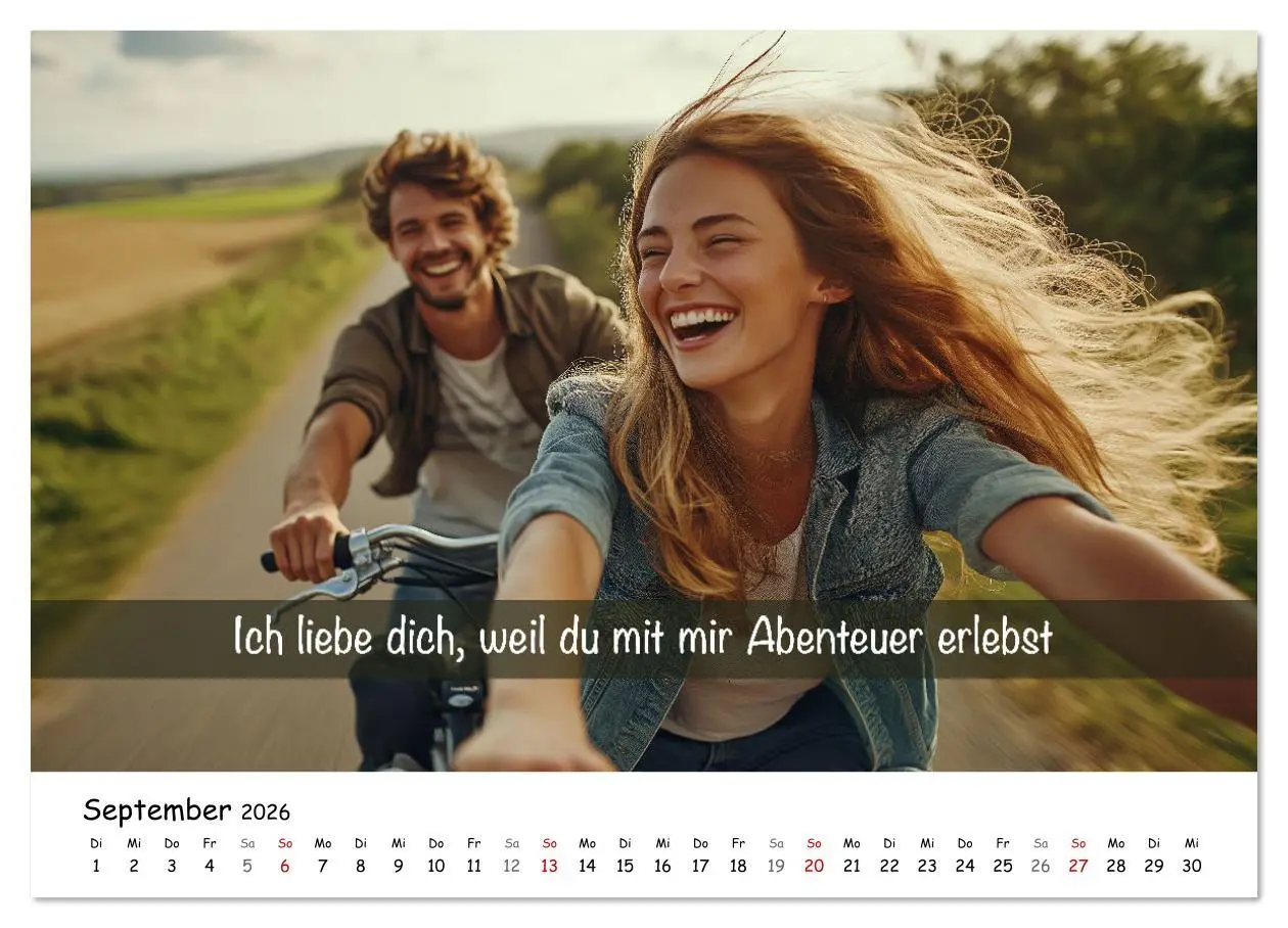 Bild: 9783457339015 | ICH LIEBE DICH - Unsere Liebe in zwölf Gründen (Wandkalender 2026...