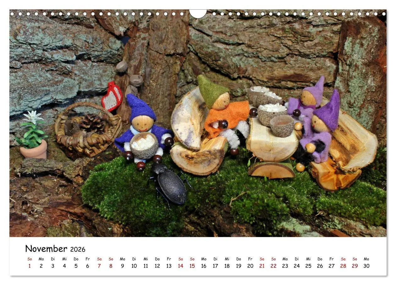 Bild: 9783457889015 | Die Abenteuer der vier kleinen Wichtel (Wandkalender 2026 DIN A3...