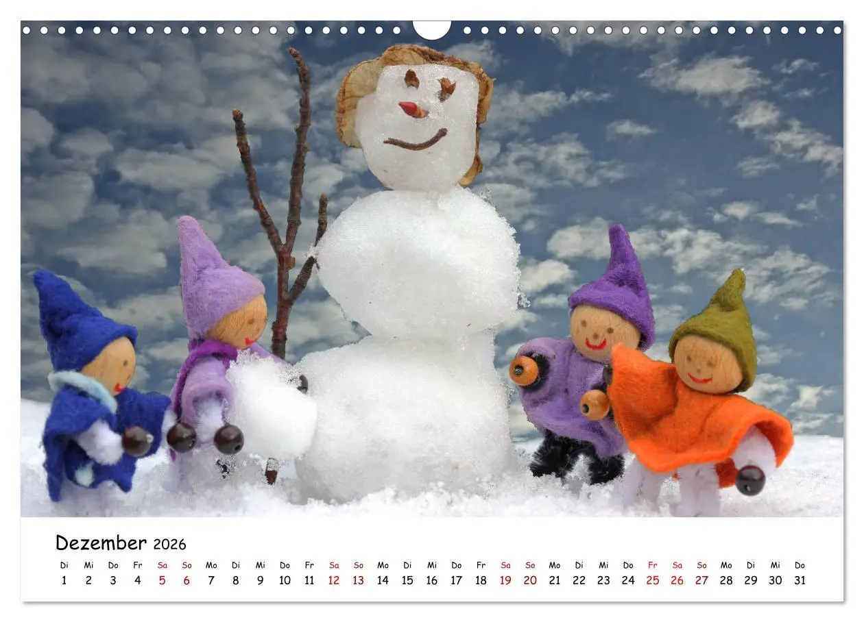 Bild: 9783457889015 | Die Abenteuer der vier kleinen Wichtel (Wandkalender 2026 DIN A3...