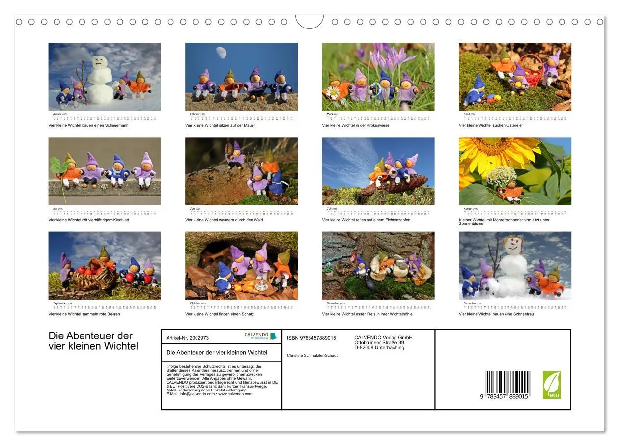 Bild: 9783457889015 | Die Abenteuer der vier kleinen Wichtel (Wandkalender 2026 DIN A3...