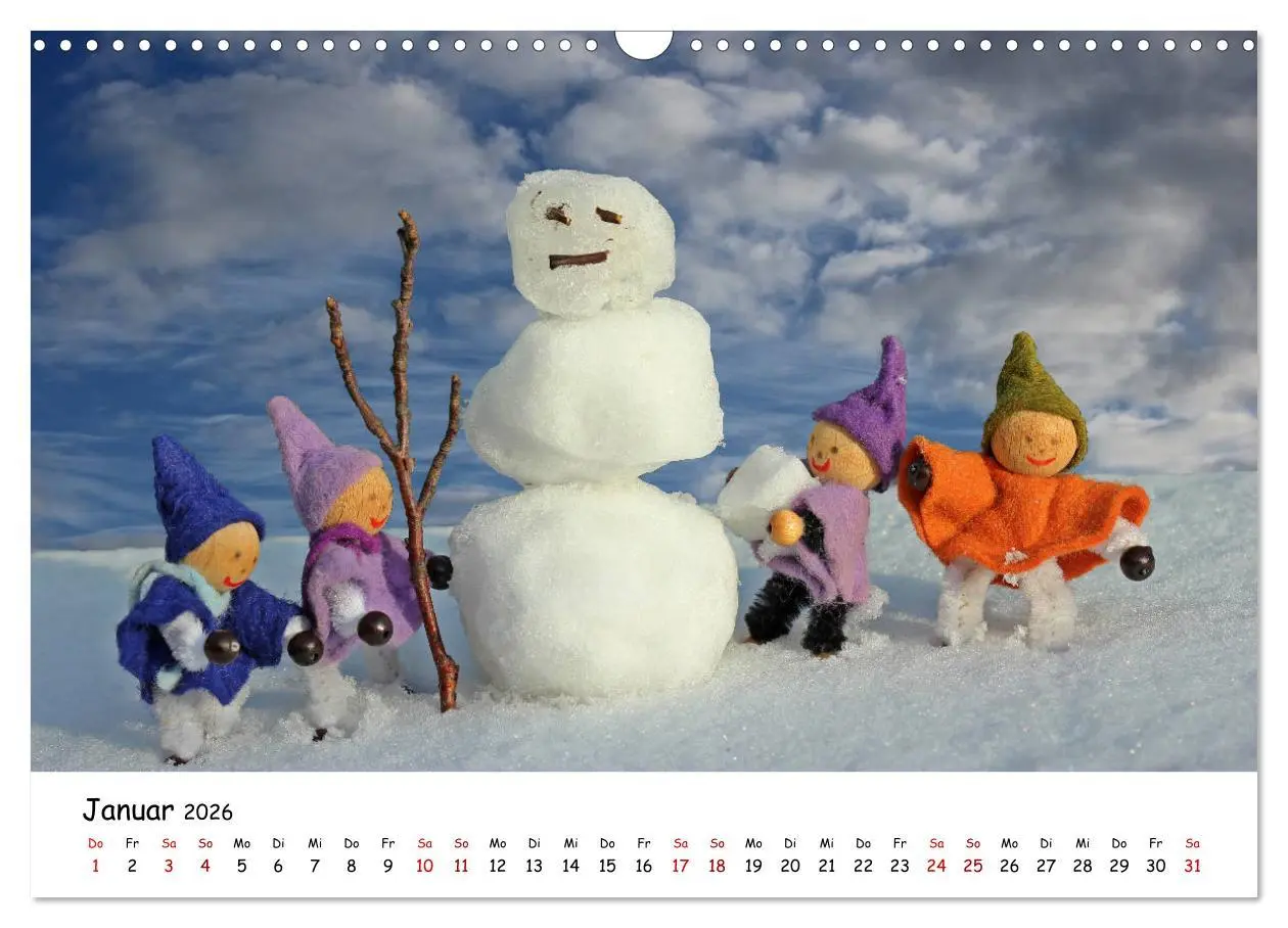 Bild: 9783457889015 | Die Abenteuer der vier kleinen Wichtel (Wandkalender 2026 DIN A3...