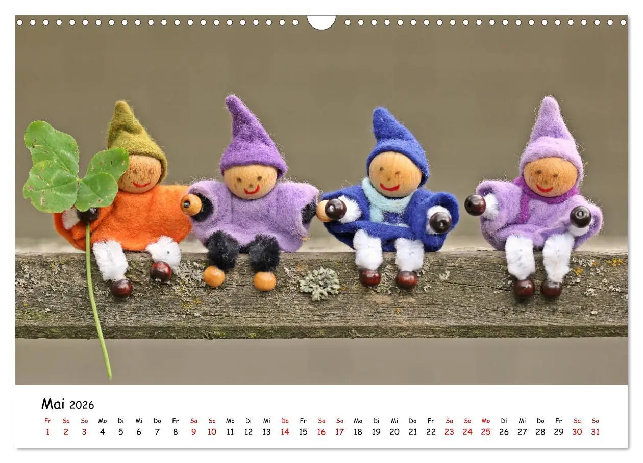 Bild: 9783457889015 | Die Abenteuer der vier kleinen Wichtel (Wandkalender 2026 DIN A3...