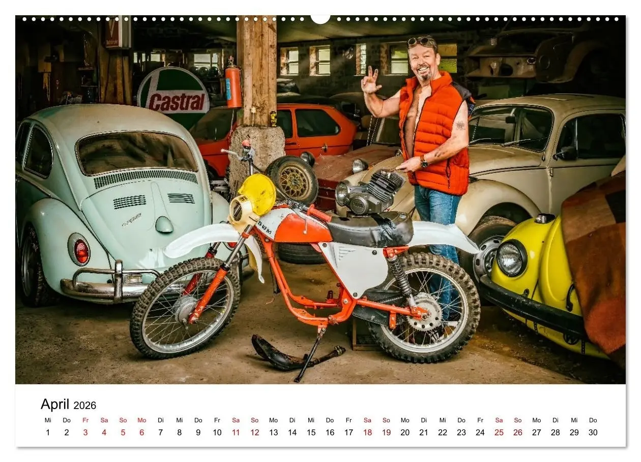 Bild: 9783516599015 | Echte Männer, coole Mopeds (hochwertiger Premium Wandkalender 2026...