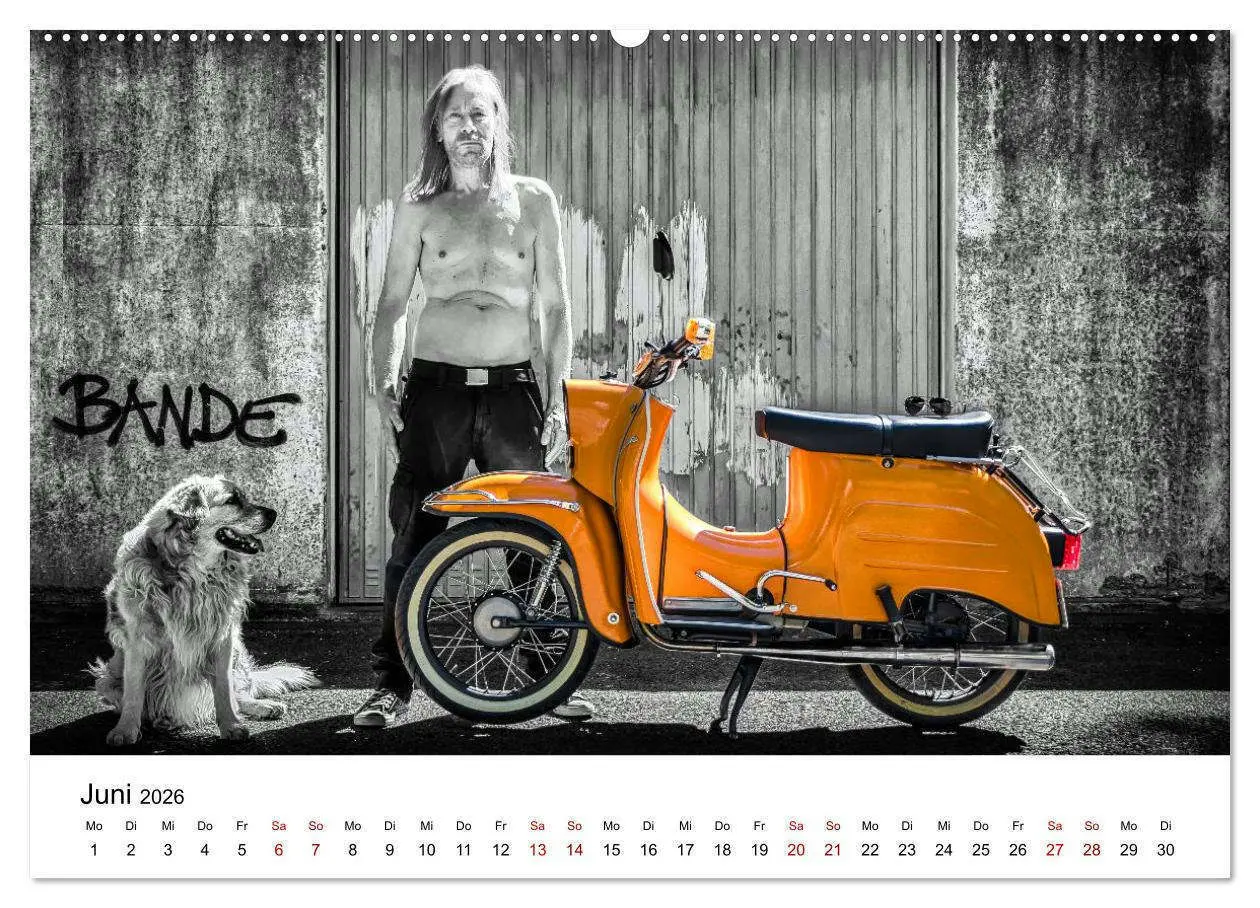 Bild: 9783516599015 | Echte Männer, coole Mopeds (hochwertiger Premium Wandkalender 2026...