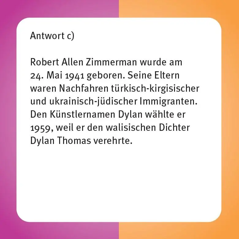Bild: 4250364119115 | Das Bob Dylan-Quiz | 66 Fragen für Fans | Steffen Radlmaier | Spiel