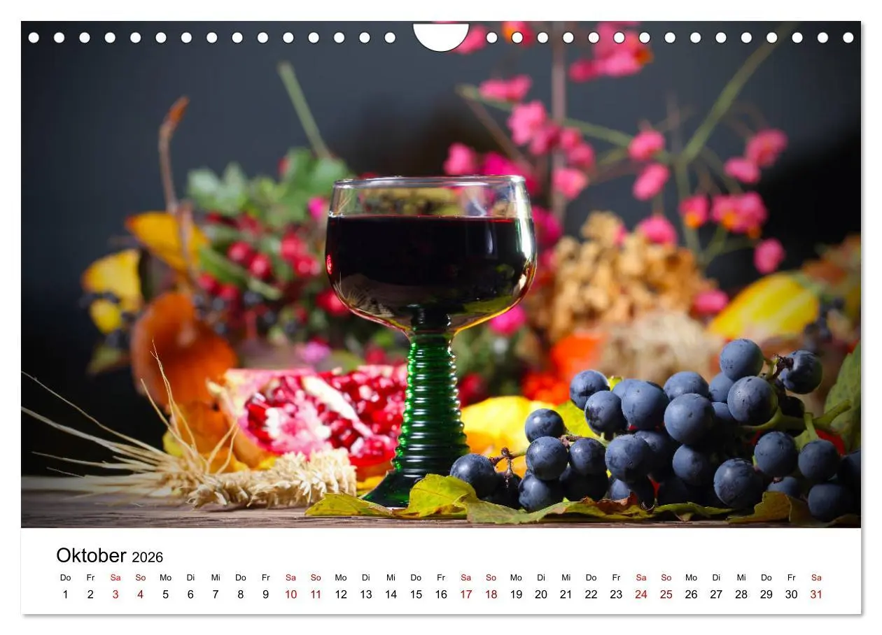 Bild: 9783457879115 | Weinkalender (Wandkalender 2026 DIN A4 quer), CALVENDO Monatskalender
