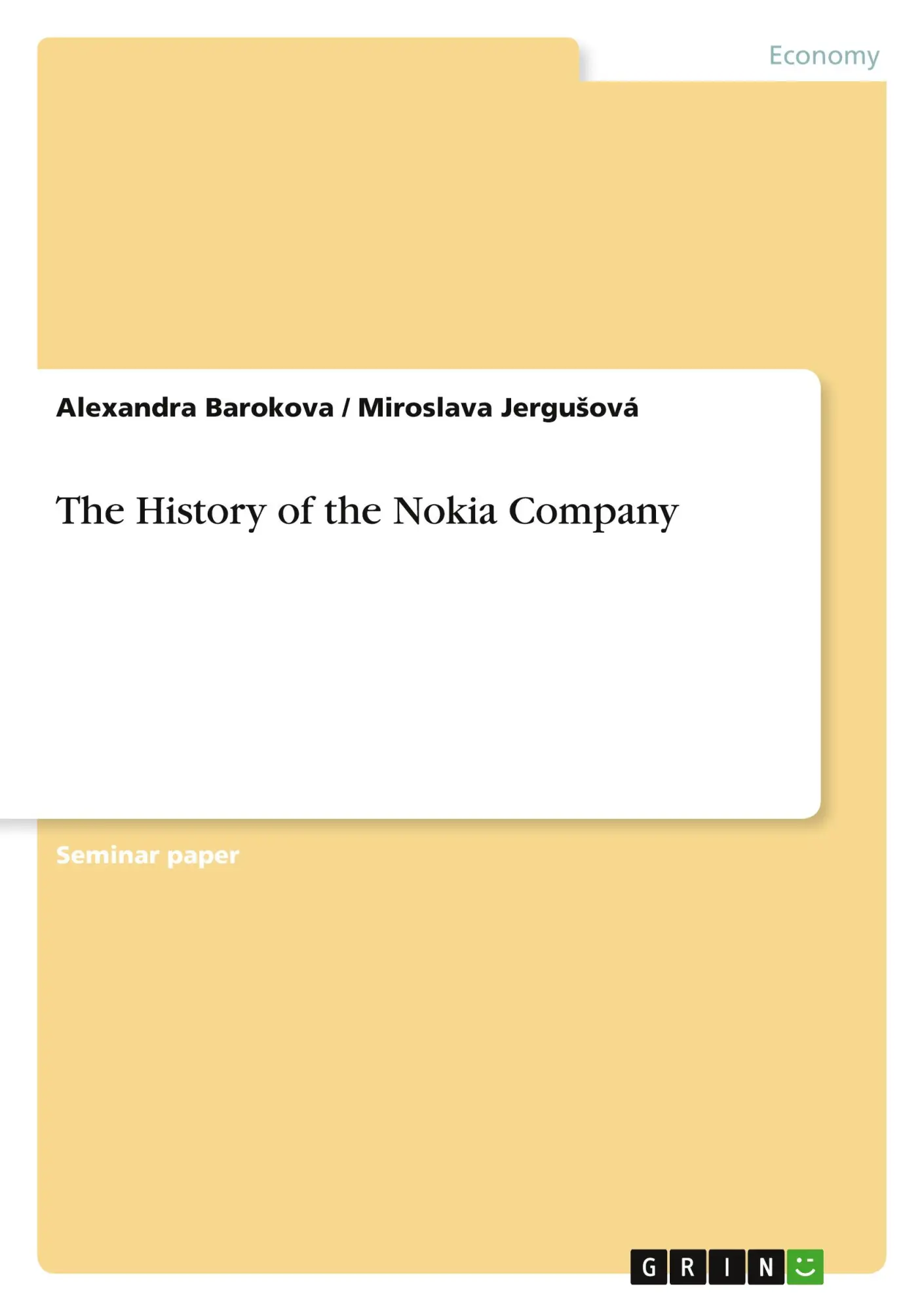 Cover: 9783668299115 | The History of the Nokia Company | Alexandra Barokova (u. a.) | Buch