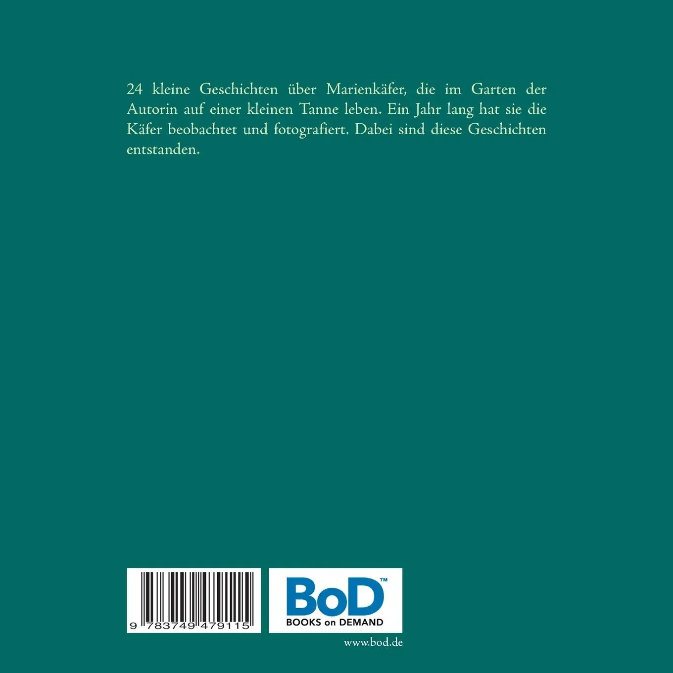 Rückseite: 9783749479115 | Abenteuer der Marienkäfer | 24 Geschichten mit Marienkäfern | Frank
