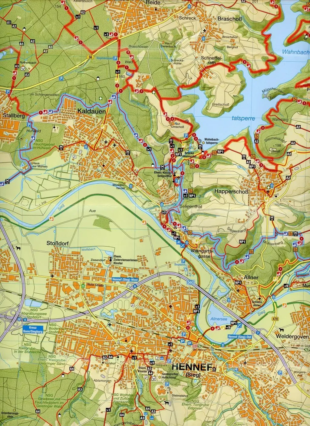 Bild: 9783866369115 | Naturregion Sieg Wanderkarte 1:25 000 | Rhein-Sieg-Kreis | Deutsch