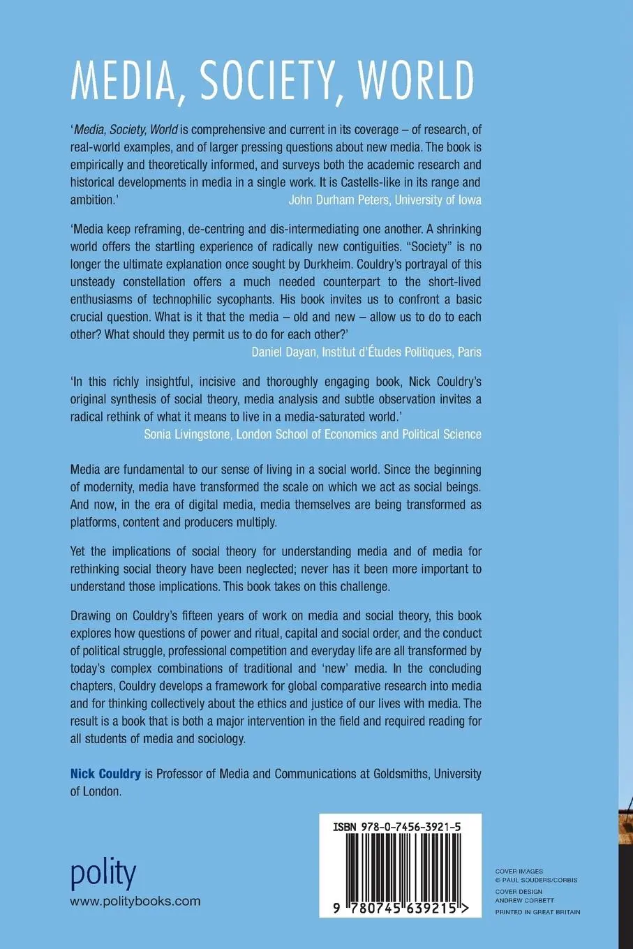 Rückseite: 9780745639215 | Media, Society, World | Social Theory and Digital Media Practice