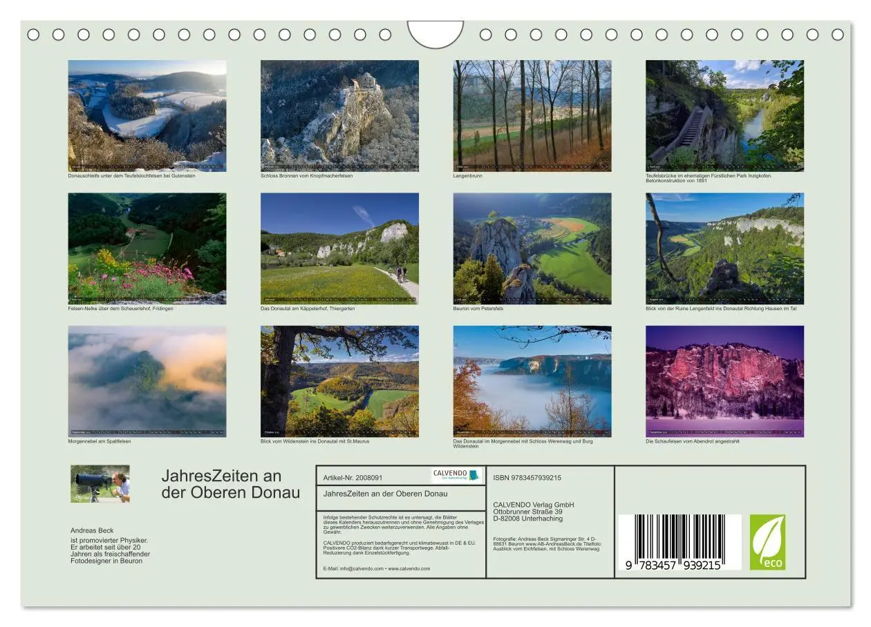 Bild: 9783457939215 | JahresZeiten an der Oberen Donau (Wandkalender 2026 DIN A4 quer),...
