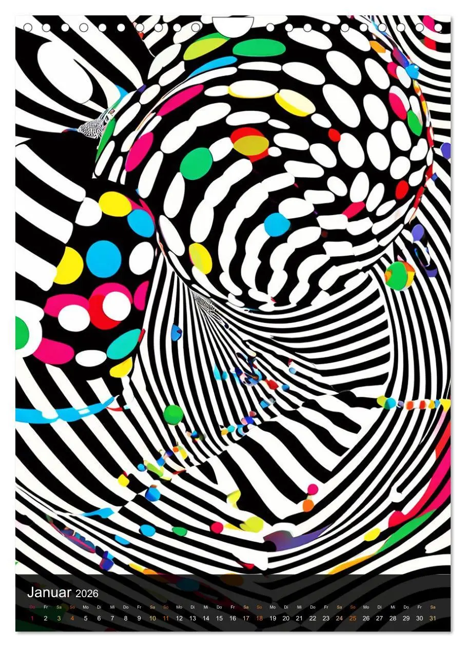 Bild: 9783516269215 | OP Art Nichts für schwache Augen (Wandkalender 2026 DIN A4 hoch),...