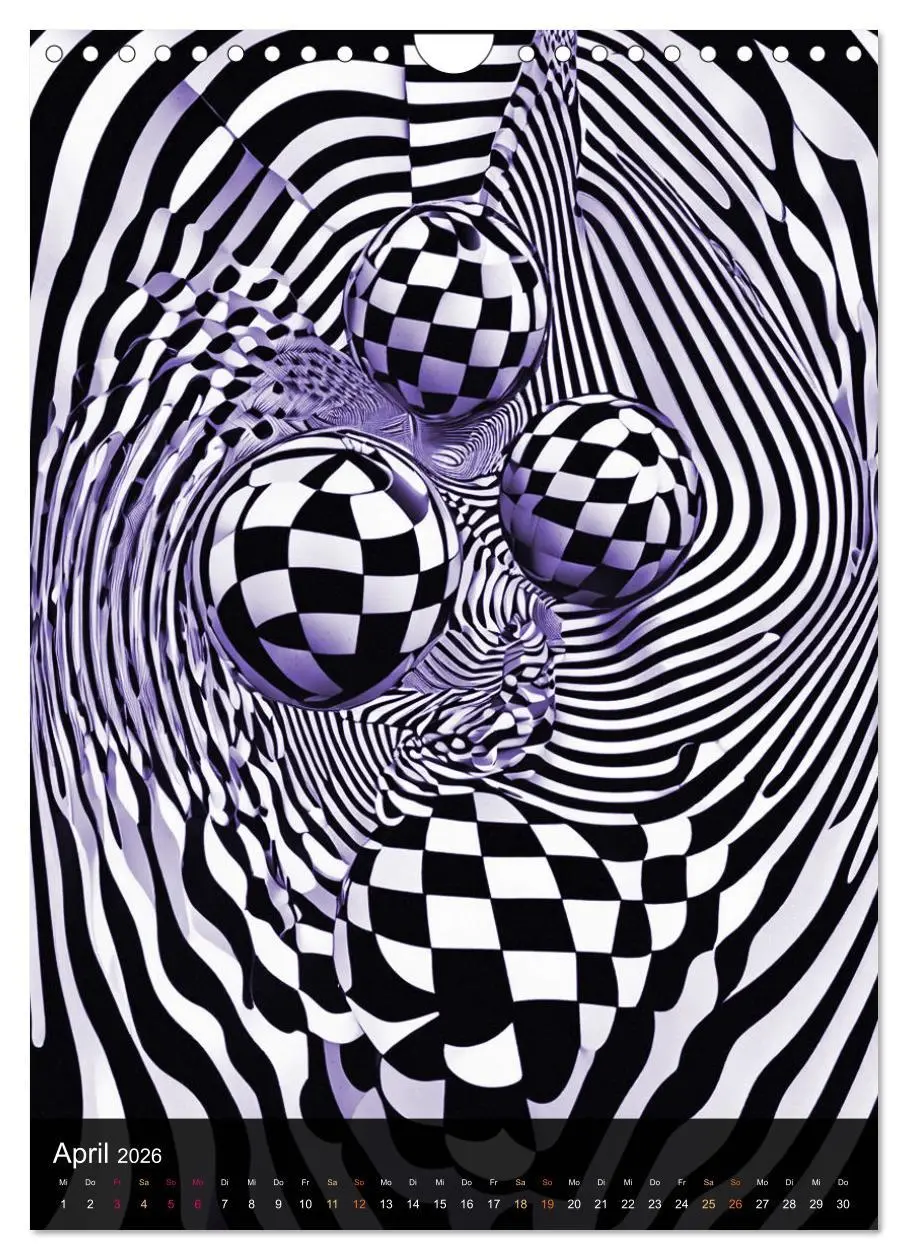 Bild: 9783516269215 | OP Art Nichts für schwache Augen (Wandkalender 2026 DIN A4 hoch),...