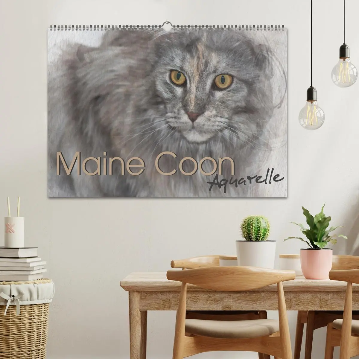 Bild: 9783457619315 | Maine Coon Aquarelle (Wandkalender 2026 DIN A2 quer), CALVENDO...