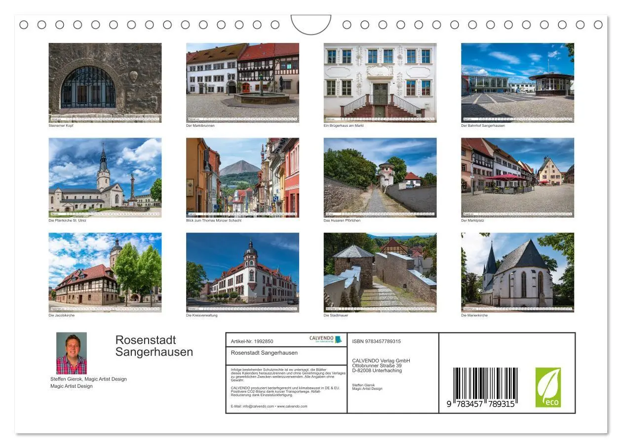 Bild: 9783457789315 | Rosenstadt Sangerhausen (Wandkalender 2026 DIN A4 quer), CALVENDO...