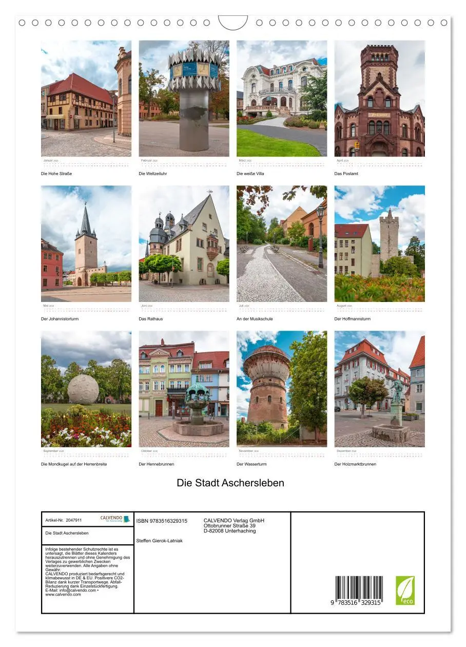 Bild: 9783516329315 | Die Stadt Aschersleben (Wandkalender 2026 DIN A3 hoch), CALVENDO...